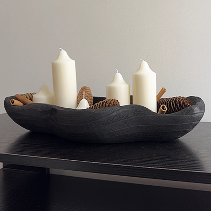 Kitchen Gadgets Storage Ideas - Plateau de rangement en bois noir,
