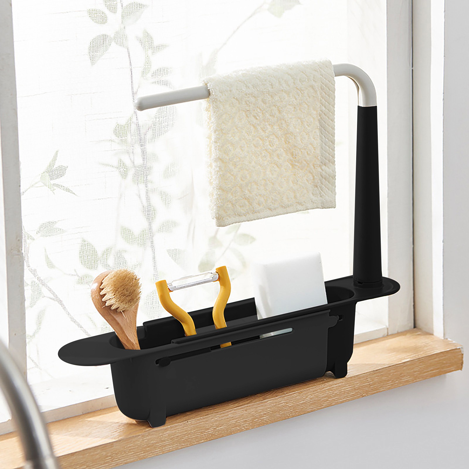 Kitchen Gadgets List - Elescopic-Étagère d'évier de proximité, étagère de