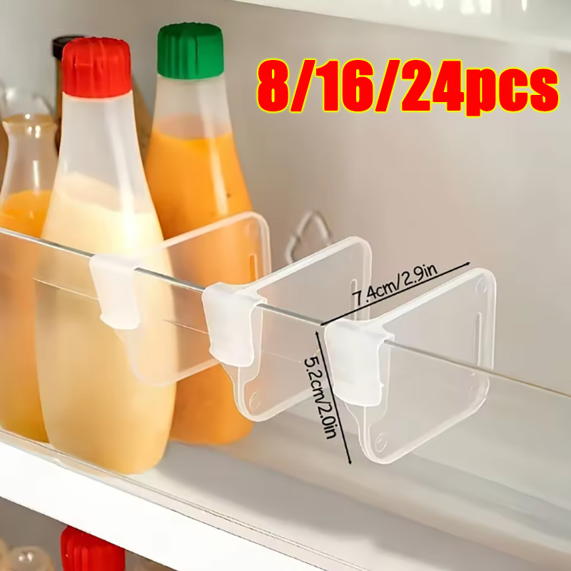 Kitchen Gadgets Storage Ideas - Organiseur de réfrigérateur transparent et robuste,