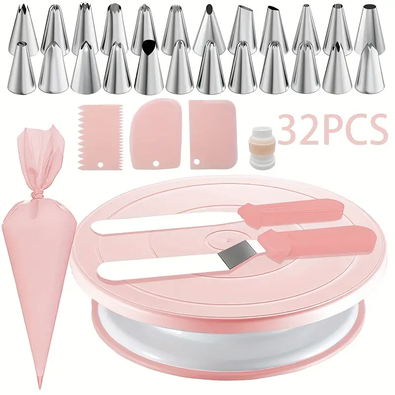 Cake Decorating Turntable - Kit de décoration de gâteaux avec