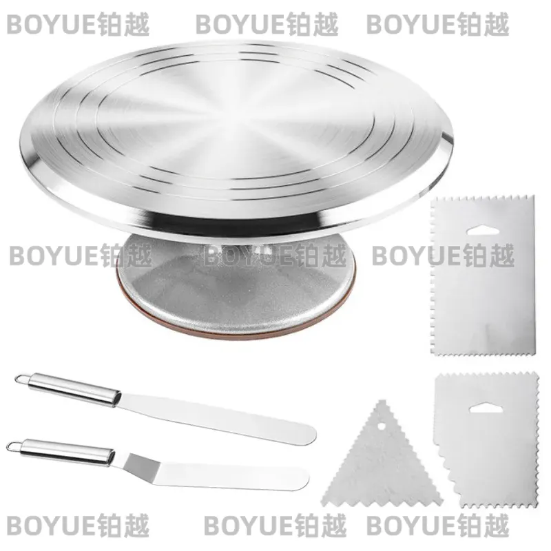 Cake Decorating Turntable - Support tournant pour gâteaux en alliage