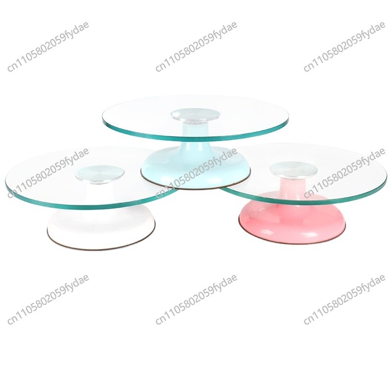 Cake Decorating Turntable - Plateau tournant décoratif en verre trempé