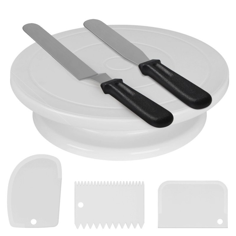 Cake Decorating Turntable - Ensemble de spatules colorées pour glaçage,