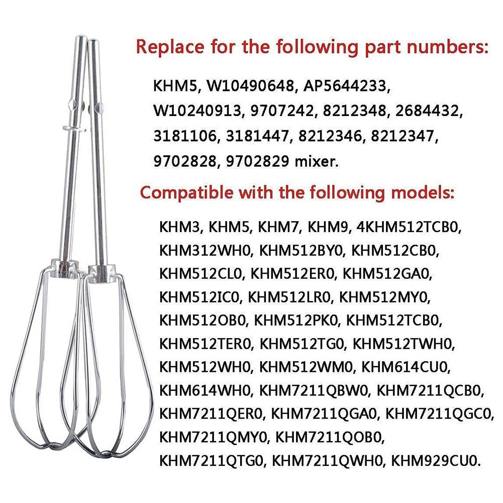 Batteurs A56P-W10490648 & KHMP - Kitchenaid Mixer Hand Mixer avis et prix